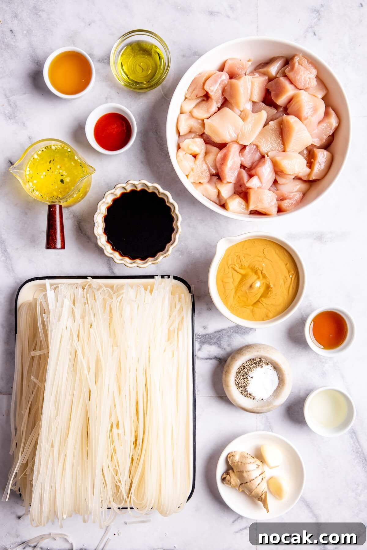 Creamy Spicy Peanut Noodles with Garlic and Lime 6 Easy Saucy Peanut Noodles Ingredients - Olivia Adriance