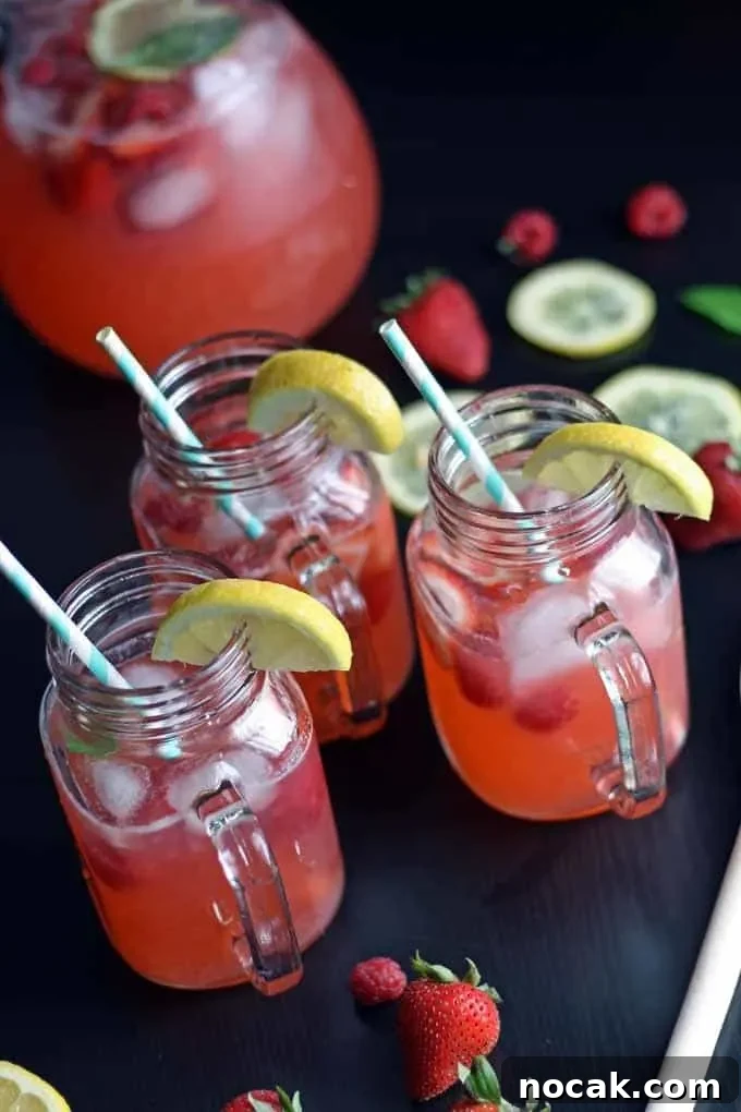 Summer Berry Basil Lemonade Recipe for Refreshing Drinks 5 Berry Basil Lemonade | Honey and Birch