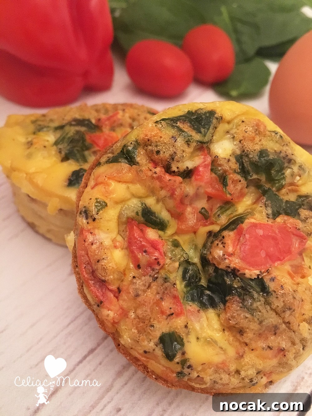 Savory Vegetable Egg Muffin Cups for Meal Prep 2 vegetable egg muffin cups