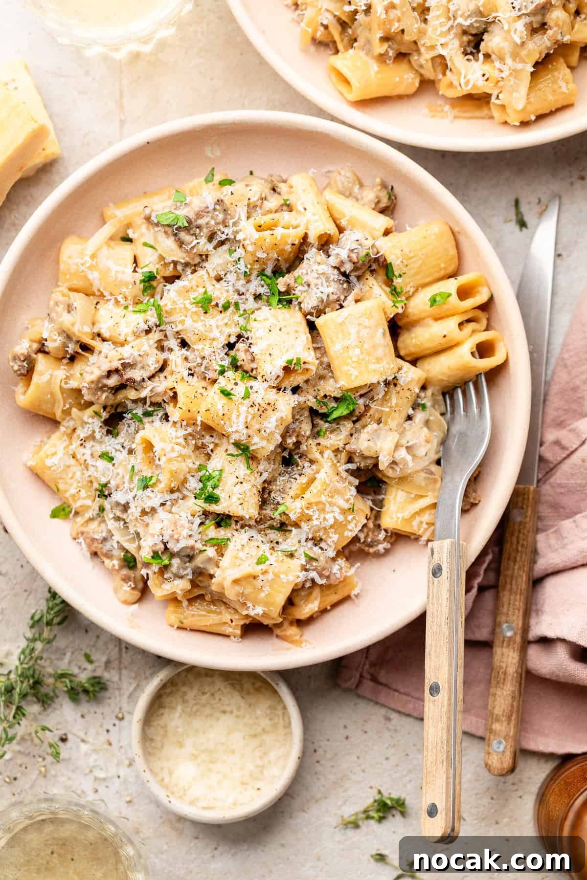 Creamy French Onion Sausage Pasta Recipe 7 sausage french onion pasta