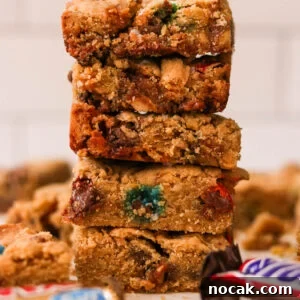 Leftover Halloween Candy Cookie Bars Recipe for Using Candy Up 12 img 53877 15