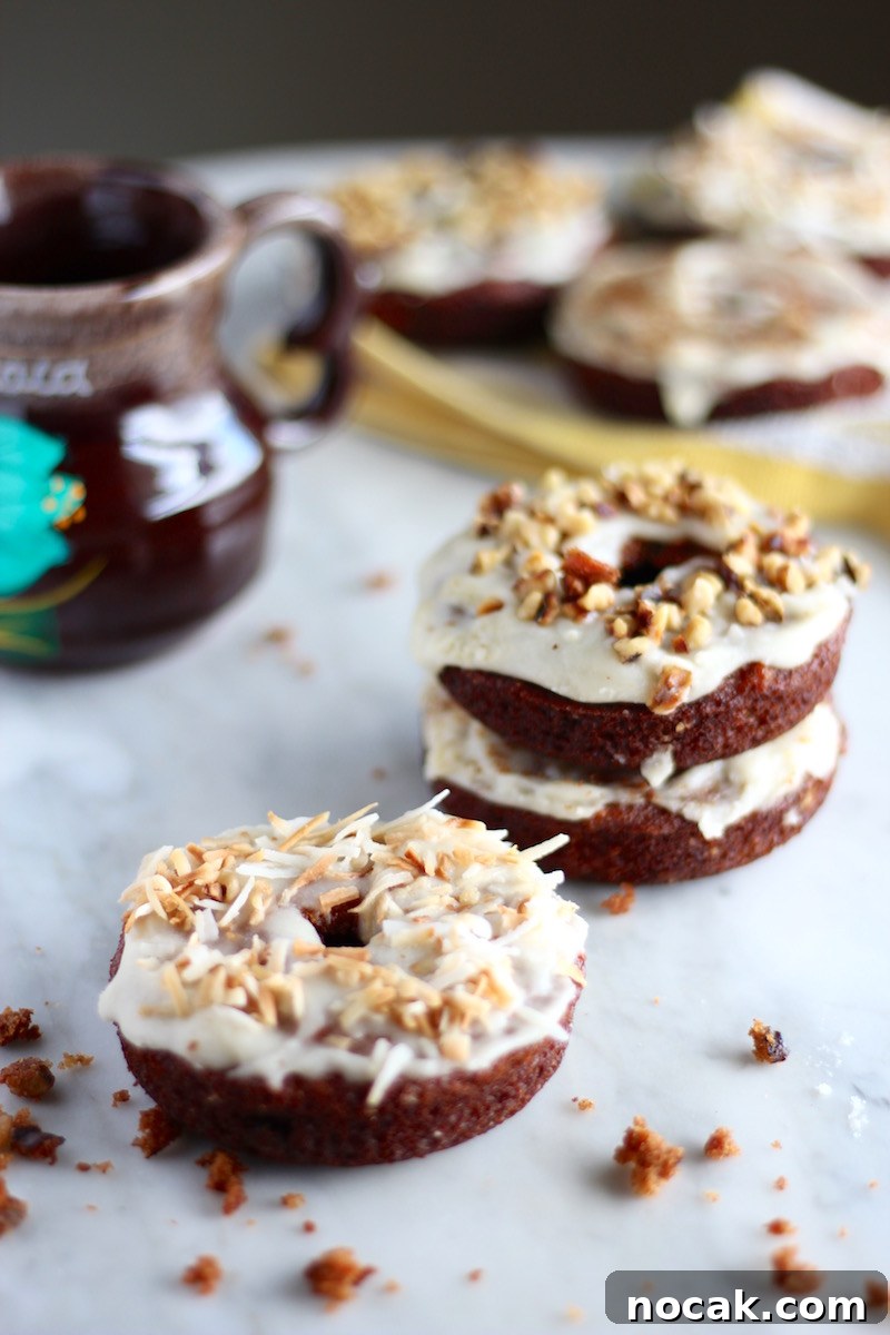 Paleo Carrot Cake Donuts Recipe — Gluten-Free Baked Donuts 13 Paleo Carrot Cake Donuts - these grain-free treats taste rich and decadent, but they are healthy enough that you could eat them for breakfast! | fedandfulfilled.com