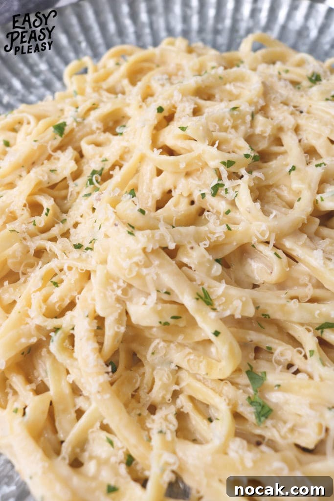 One-Pan Fettuccine Recipe Ready in 25 Minutes 3 One Pan Fettuccine is the perfect 20 minute recipe for any night of the week. Plus less cleanup.