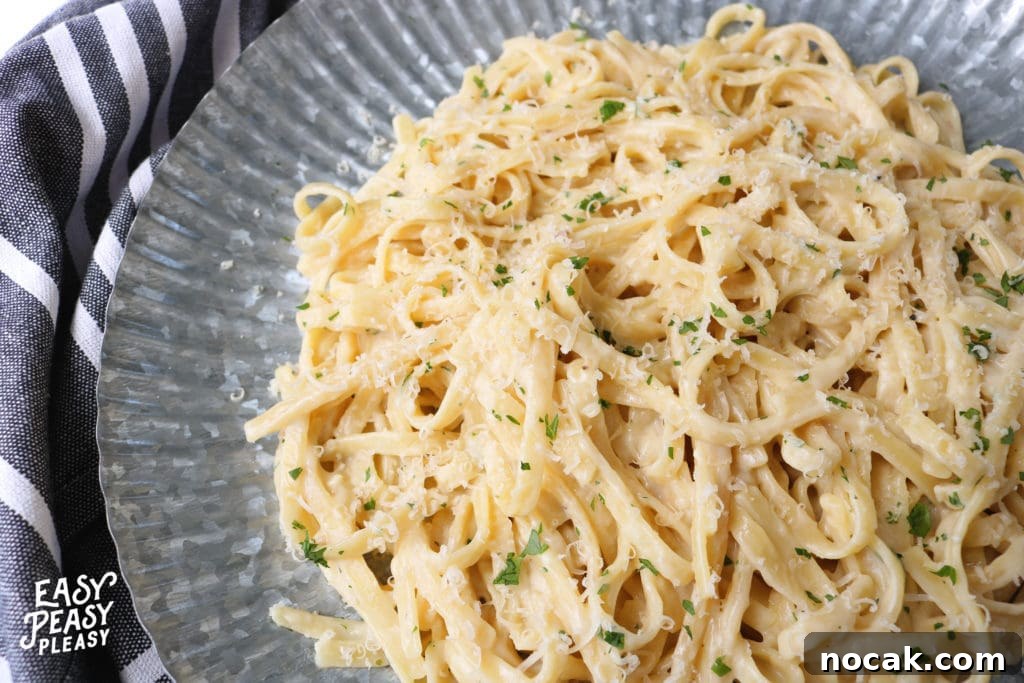 One-Pan Fettuccine Recipe Ready in 25 Minutes 5 One Pan Fettuccine is the perfect 20 minute recipe for any night of the week.