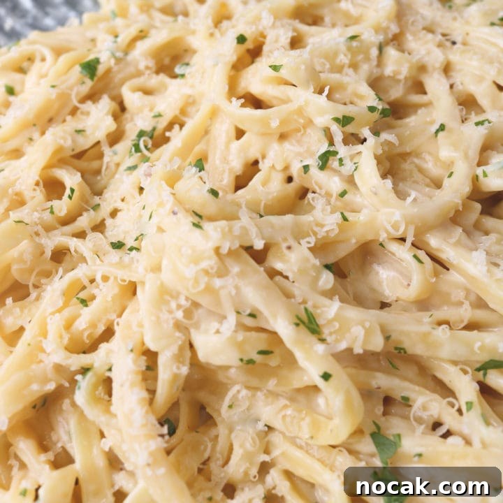 One Pan Fettuccine is the perfect 20 minute recipe for any night of the week. Plus less cleanup.