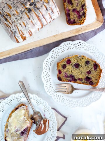 Blueberry Poppy Seed Banana Bread by Baking The Goods