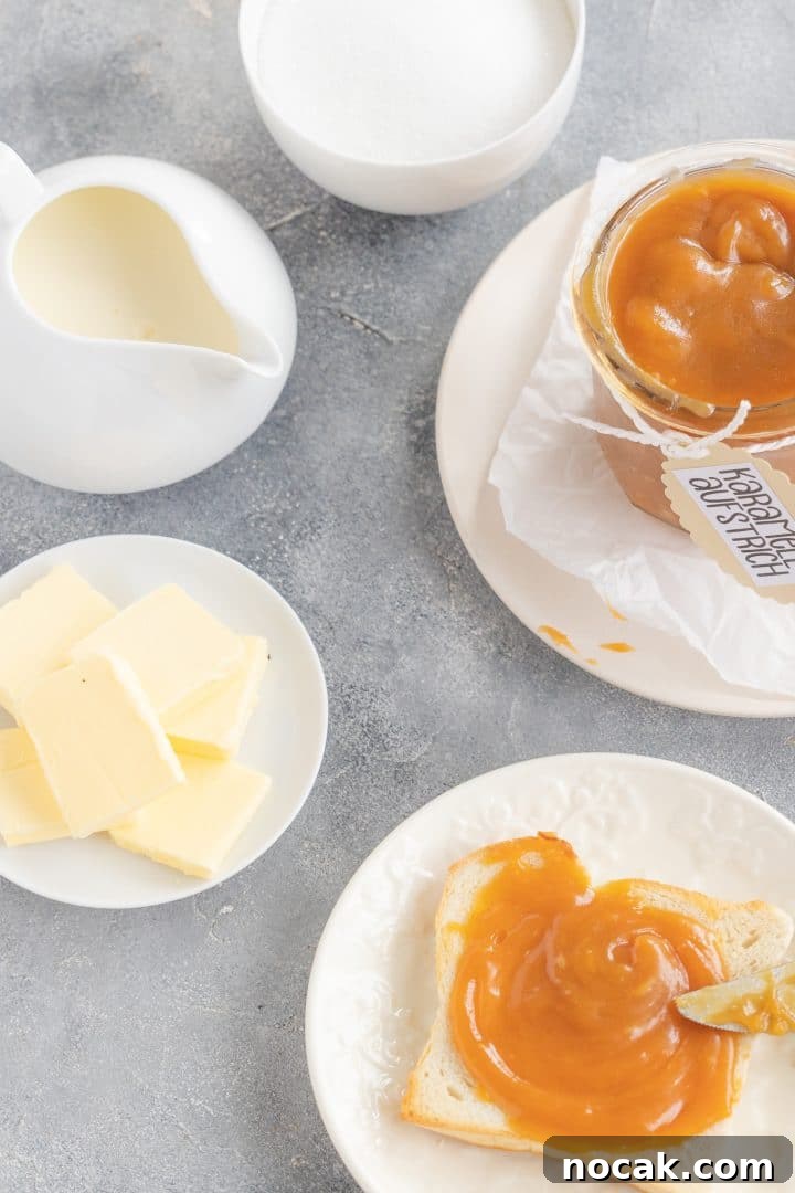 Homemade Caramel Sauce Recipe for Spreads and Desserts 4 caramel-spread
