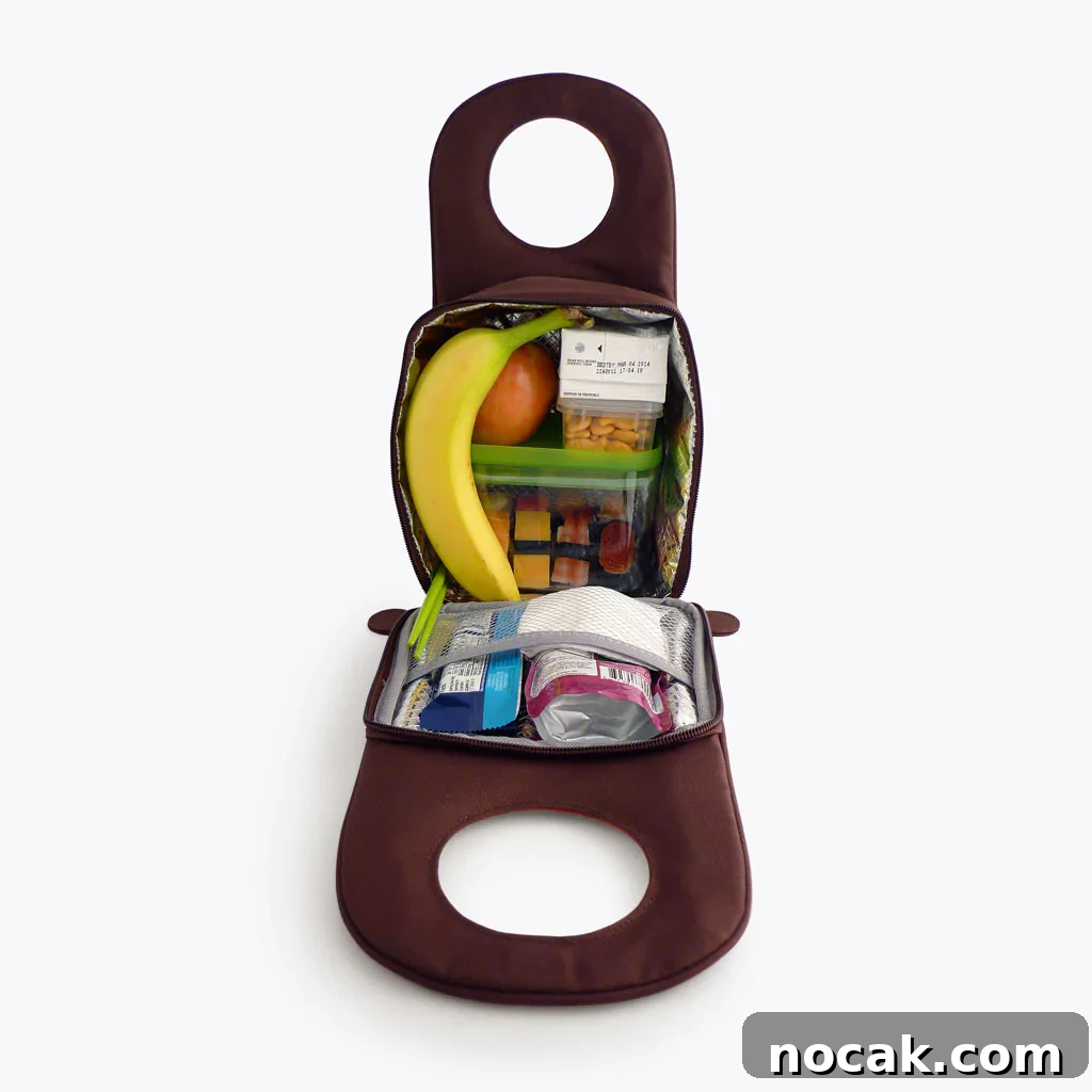 Milkdot lunch box packed with fruit and snacks