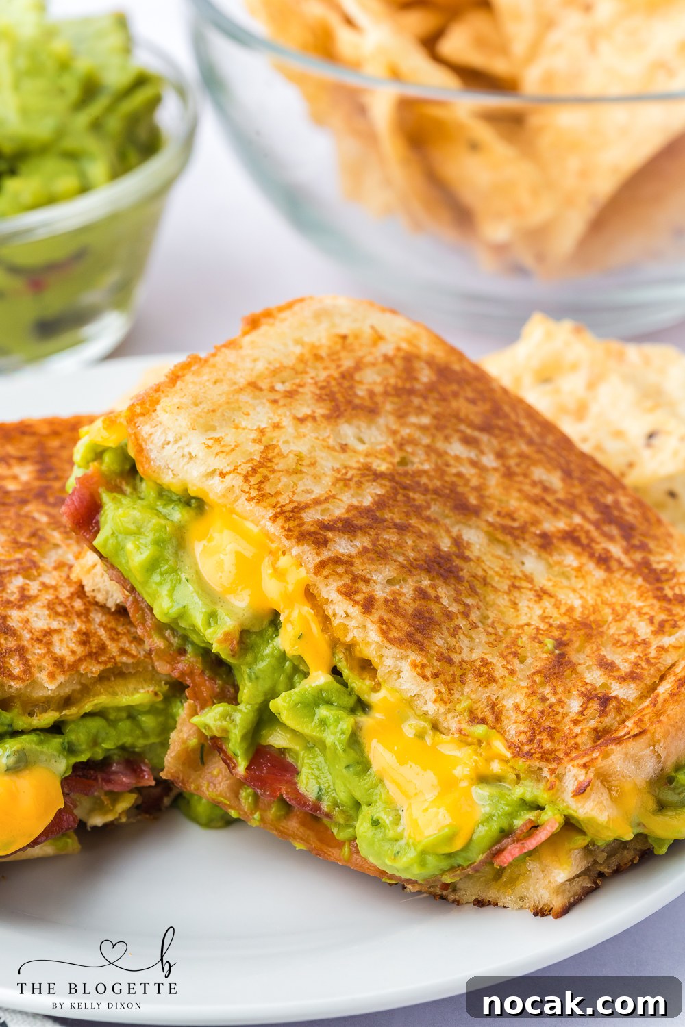 Bacon Guacamole Grilled Cheese Sandwich Recipe 11 This Bacon Guacamole Grilled Cheese Sandwich has melted cheese, creamy guacamole, bacon, and a surprise crunch!