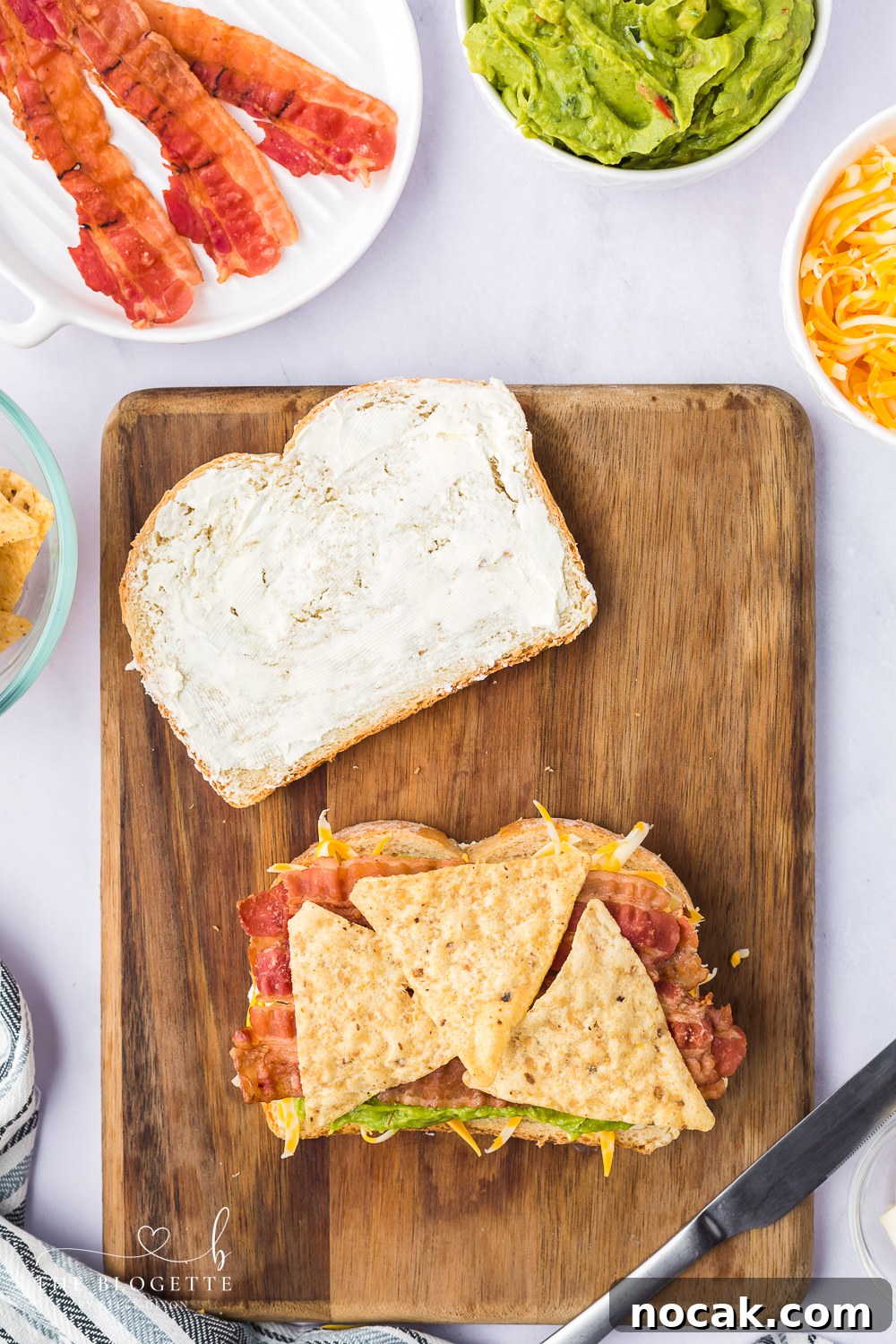 Bacon Guacamole Grilled Cheese Sandwich Recipe 7 Add tortilla chips