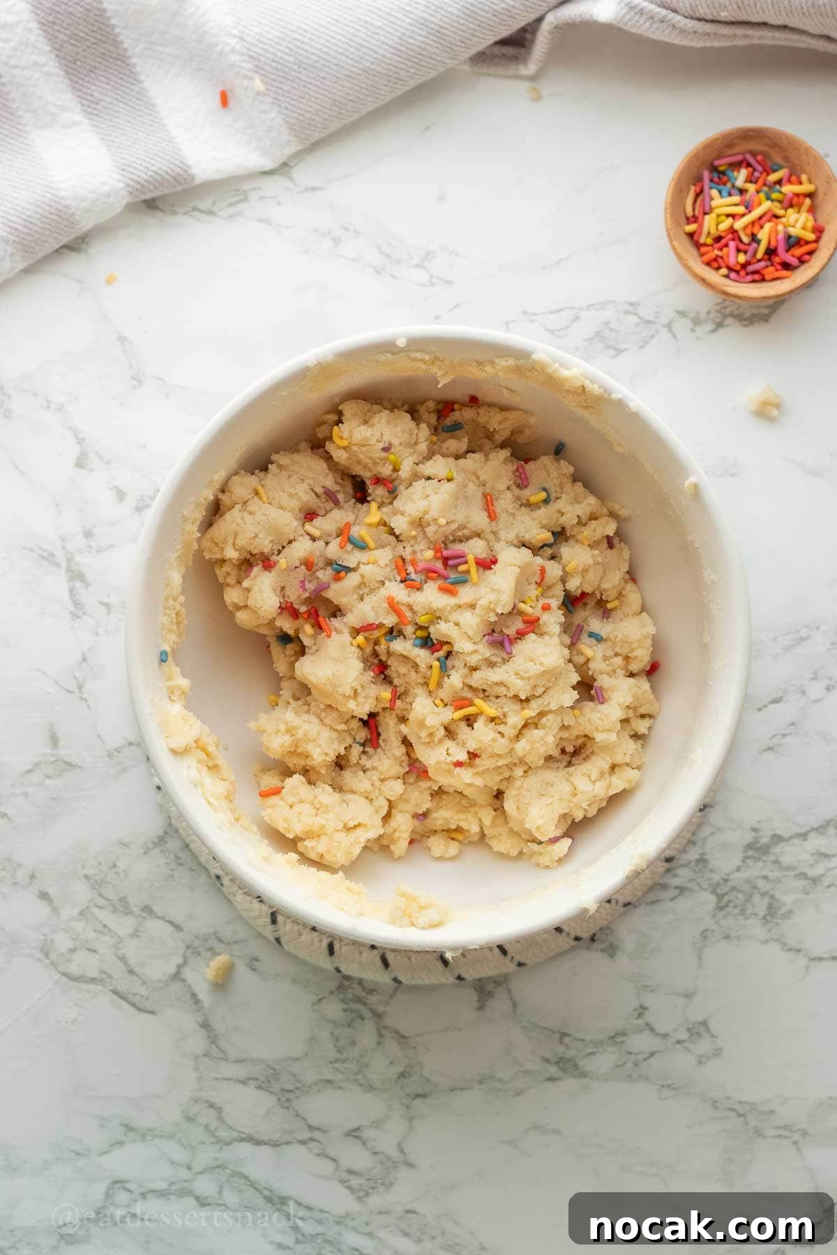 Edible Sugar Cookie Dough Recipe — Egg-Free & Safe to Eat 8 Bowl of mixed edible cookie dough.