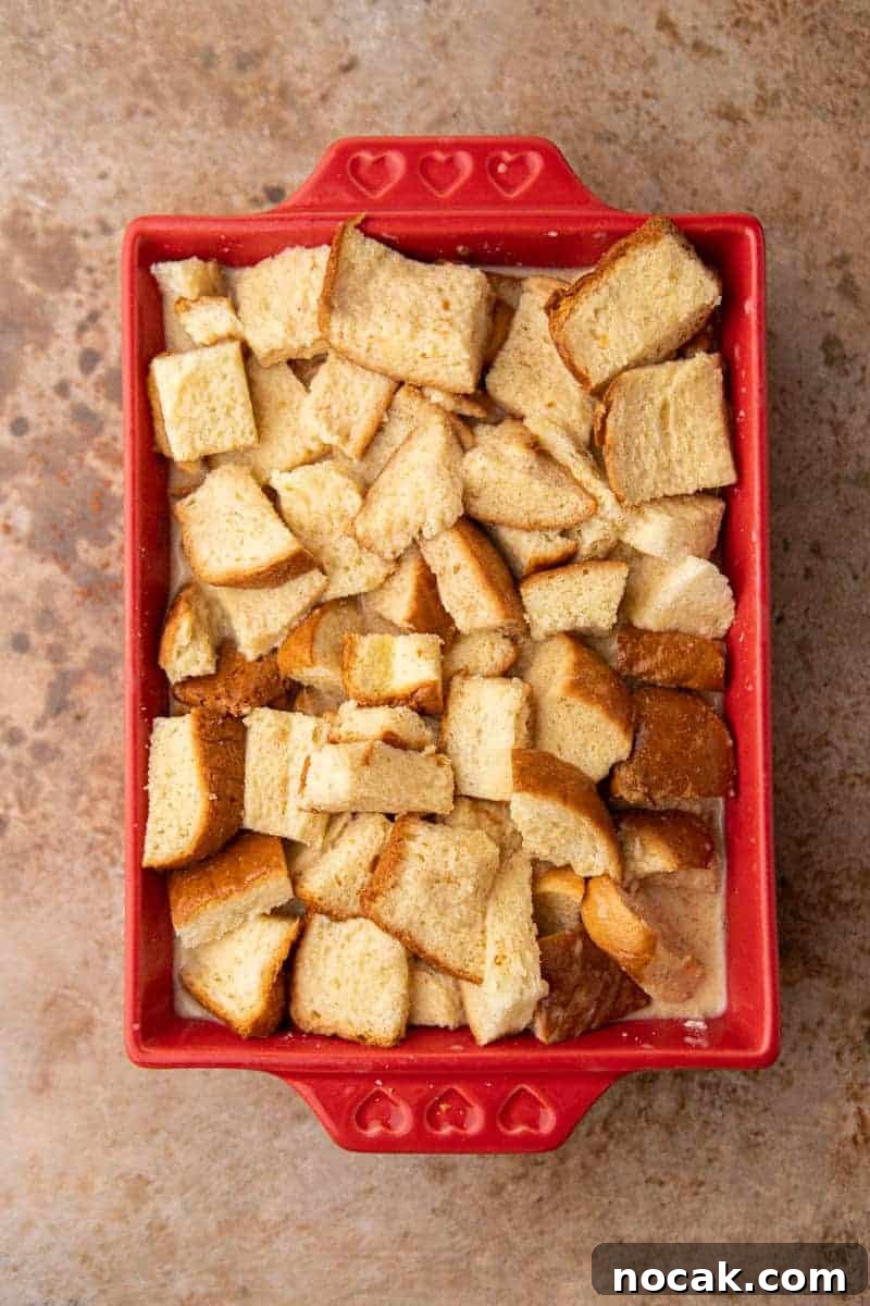 Brioche French Toast Casserole Baked in the Oven 6 Brioche soaked in custard
