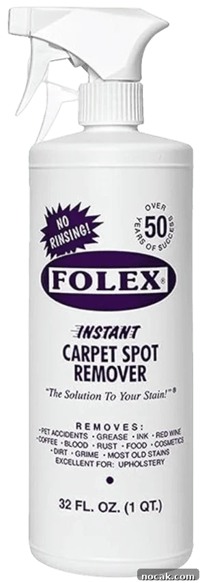 2025 Holiday Gift Guide: Top Picks for Every Recipient 36 A white spray bottle of Folex Instant Carpet Spot Remover.
