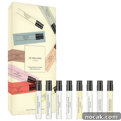 2025 Holiday Gift Guide: Top Picks for Every Recipient 39 A Jo Malone London Cologne Discovery Collection gift box with sample-sized bottles.