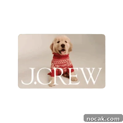 2025 Holiday Gift Guide: Top Picks for Every Recipient 43 A J.Crew gift card image featuring a golden retriever puppy.