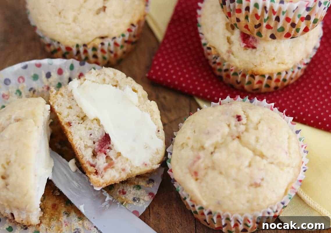 Cranberry Orange Muffins with Low-Carb Recipe 2 low carb cranberry orange muffins with butter and knife on plate.