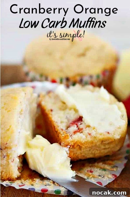 Cranberry Orange Muffins with Low-Carb Recipe 3 cranberry breakfast item and knife.