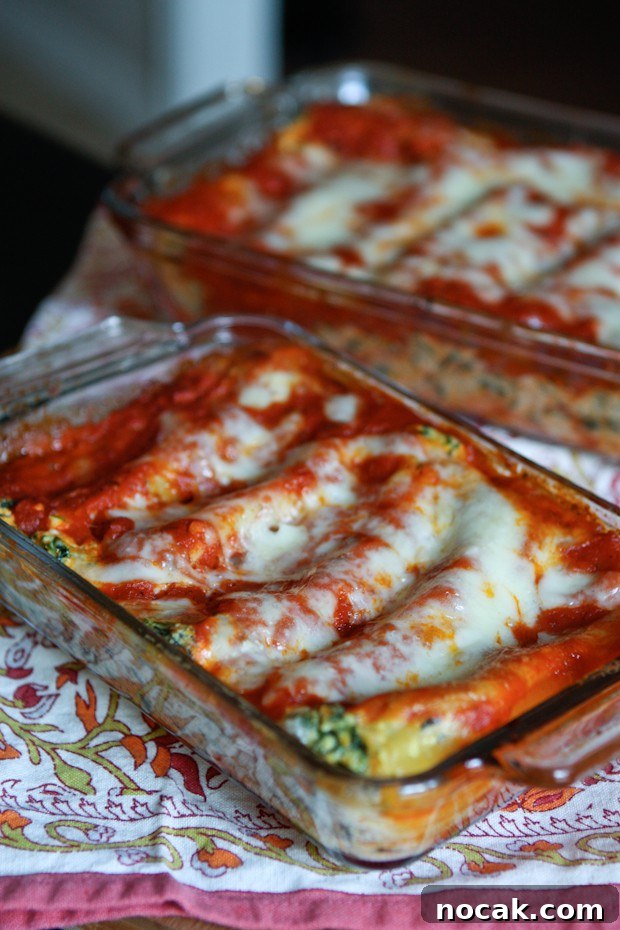 Butternut Squash and Spinach Manicotti