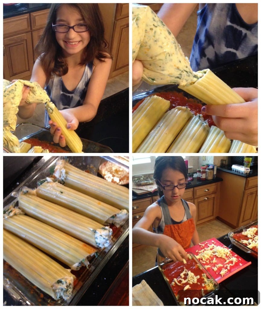 Butternut Squash and Spinach Manicotti collage
