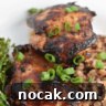 Sticky Honey Garlic Chicken Dinner Recipe 9 Low carb, paleo, and easy this honey garlic chicken thigh recipe can also be made with chicken breasts. The spices are super flavorful and it cooks quickly. It's one of my most popular recipes. #chicken #recipes #paleo