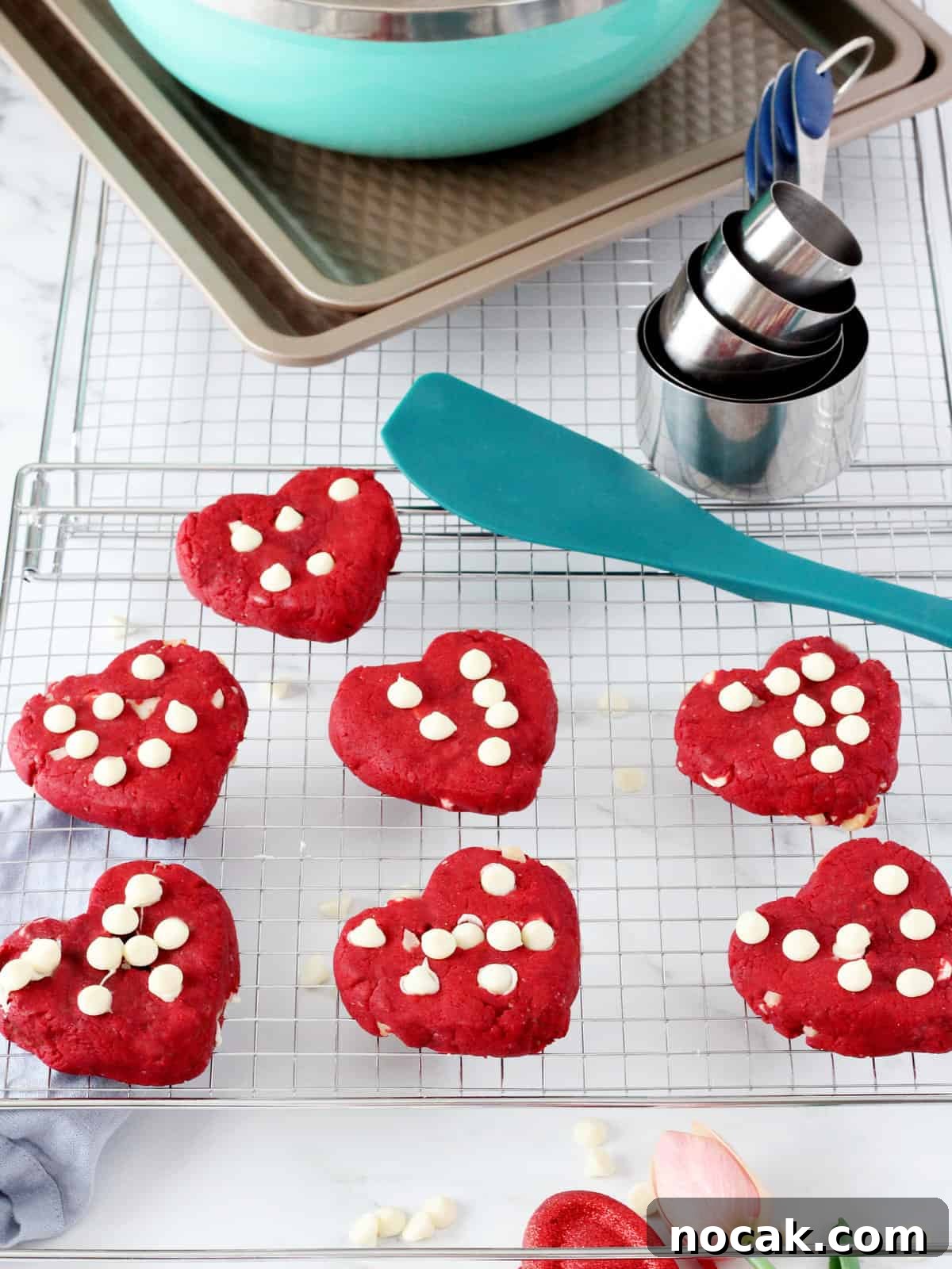 Red Velvet Heart Cookies: Soft Valentine’s Day Treats 3 baking products from Home and Hardware with heart cookies