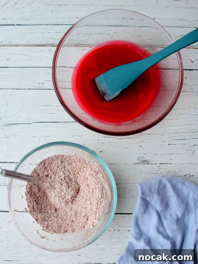 Red Velvet Heart Cookies: Soft Valentine’s Day Treats 6 dry and wet infredients for red cookies