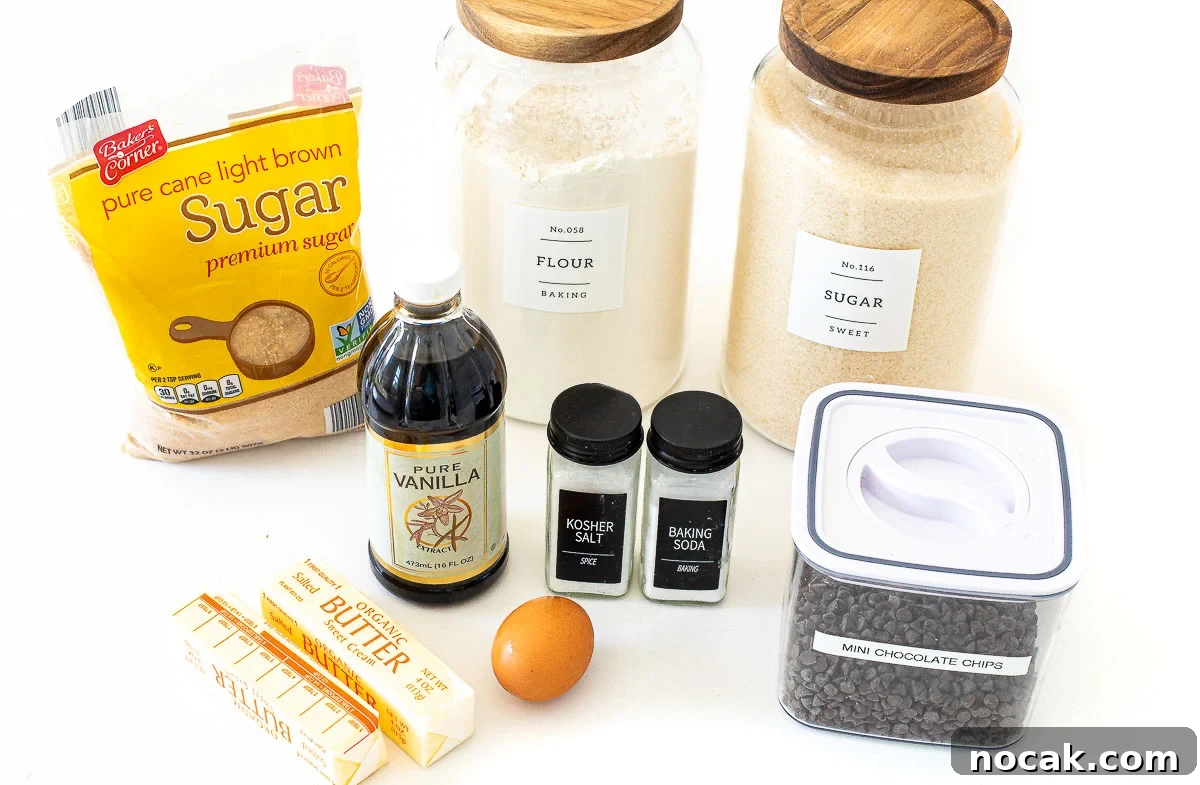 ingredients for homemade trader joes cookie dunkers