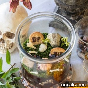 Halloween edible terrarium for dessert.