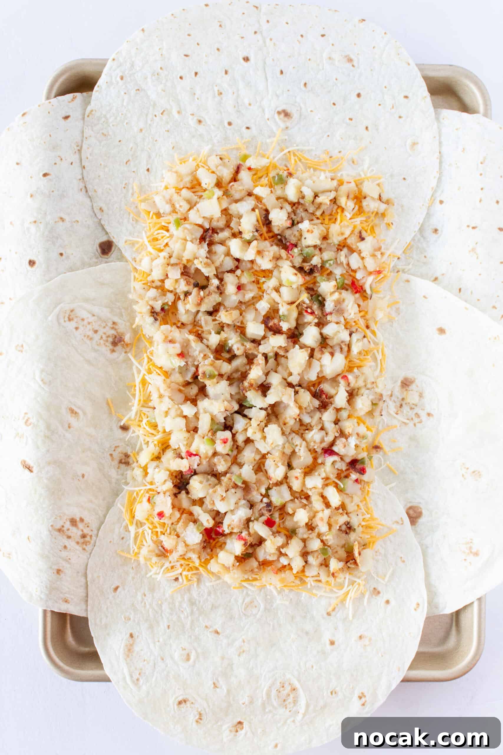 Sheet Pan Breakfast Quesadillas Recipe featured by top US food blogger, Practically Homemade