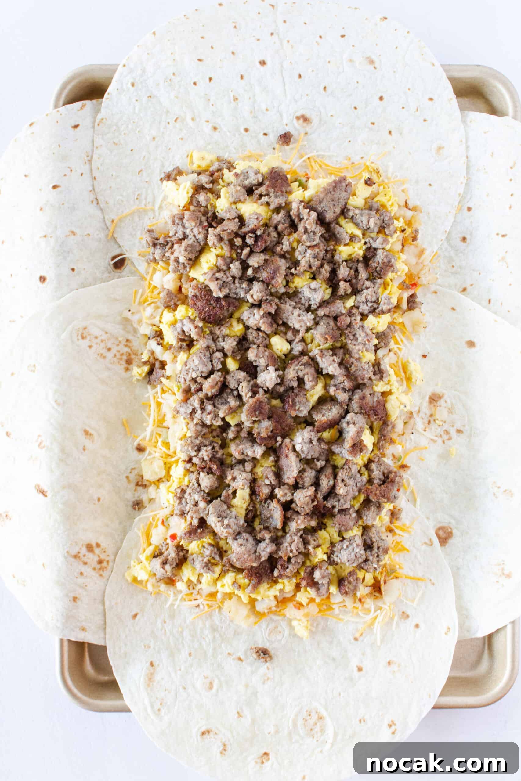 Sheet Pan Breakfast Quesadillas Recipe featured by top US food blogger, Practically Homemade