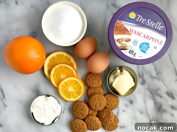 Orange Mascarpone Cheesecake Made Sous Vide: Silky, Zesty Slice 3 Single-serve jars of ginger cookie base and velvety, light-as-air Sous Vide Orange Mascarpone Cheesecake made with Tre Stelle Mascarpone.