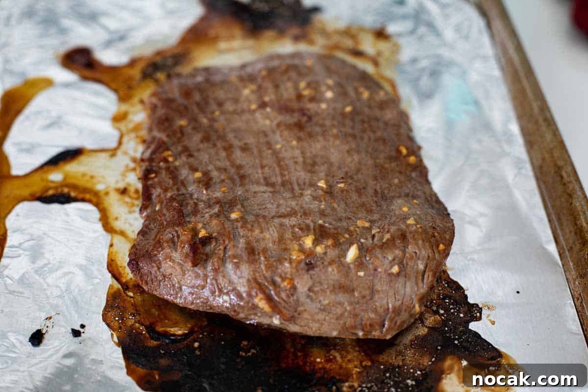 Flank Steak Marinade cooked flank steak with flank steak marinade