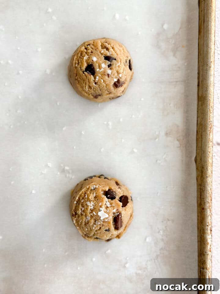 cookie dough before baking.