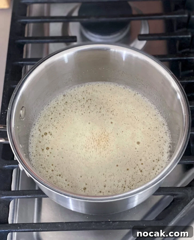 Brown butter preparation.