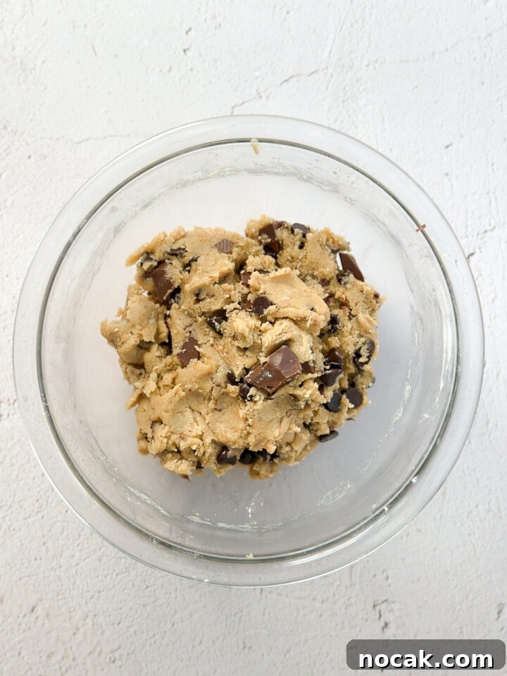 the cookie dough all done.