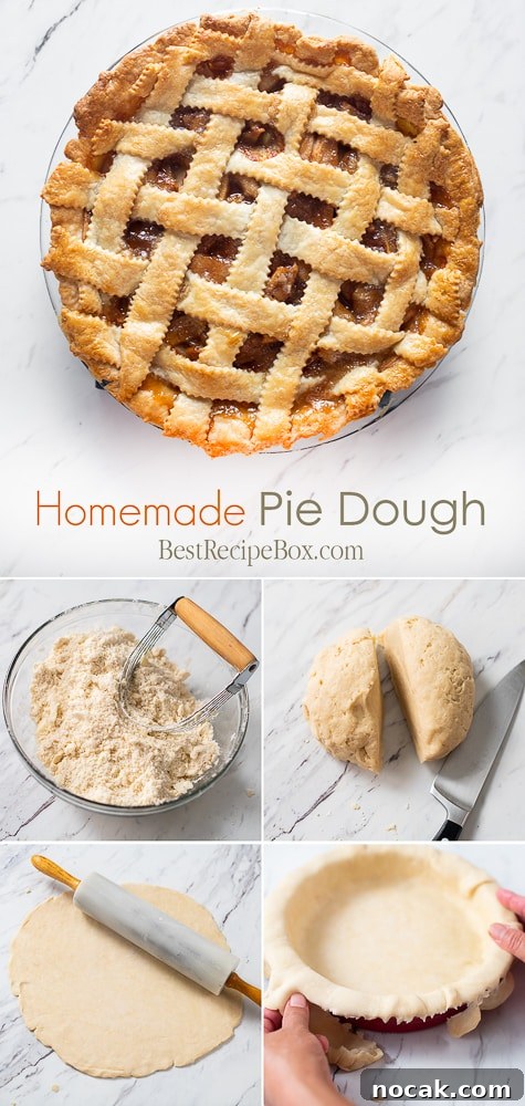 Homemade Pie Dough Recipe for Flakey Buttery Pie Dough step by step 
