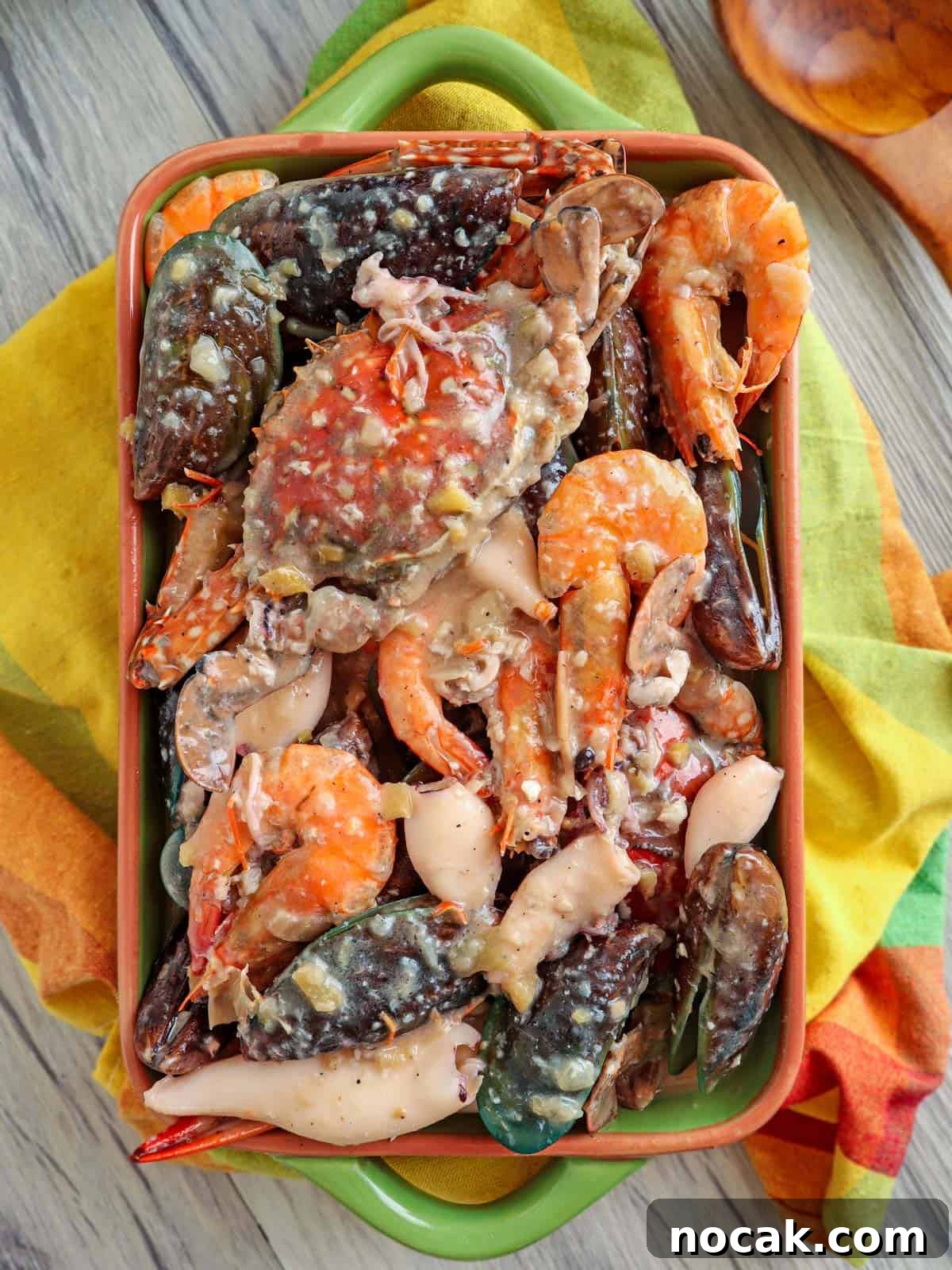 Seafood in Coconut Milk (Ginataang Seafood) Recipe 2 Ginataang Seafood in a dish
