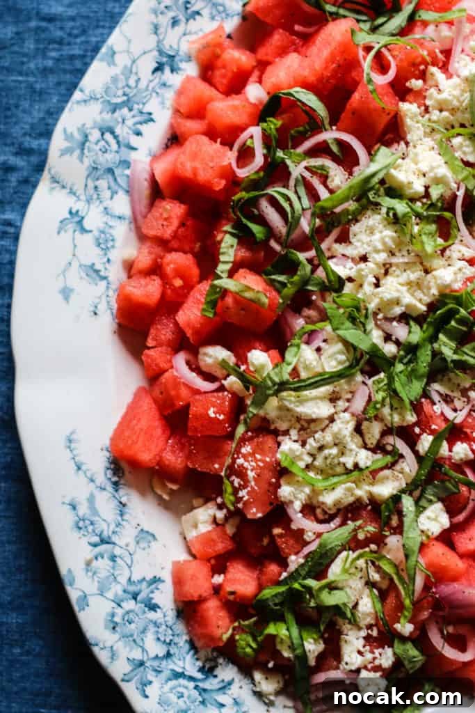summer watermelon and feta cheese salad recipe
