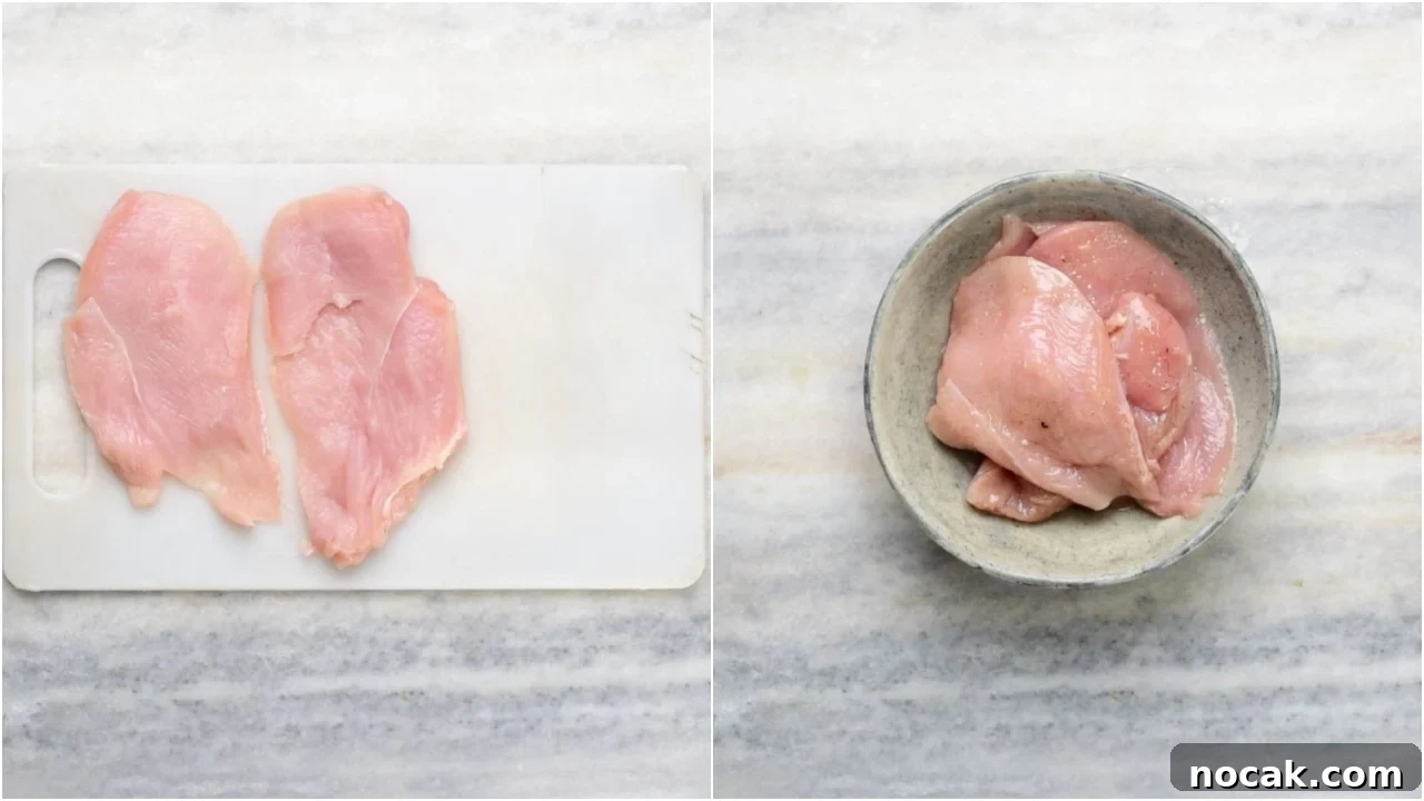 Crispy Air Fryer Chicken Breast 5 Breaded chicken ready for the air fryer.