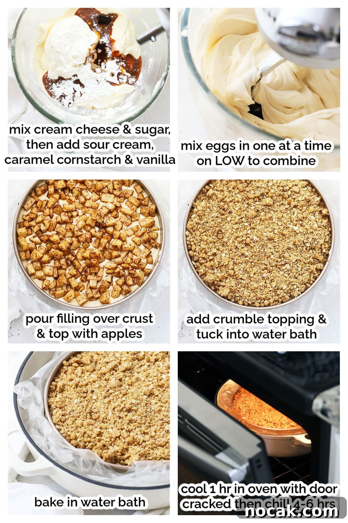 Gluten-Free Caramel Apple Cheesecake Recipe 5 making gluten-free caramel apple cheesecake step by step