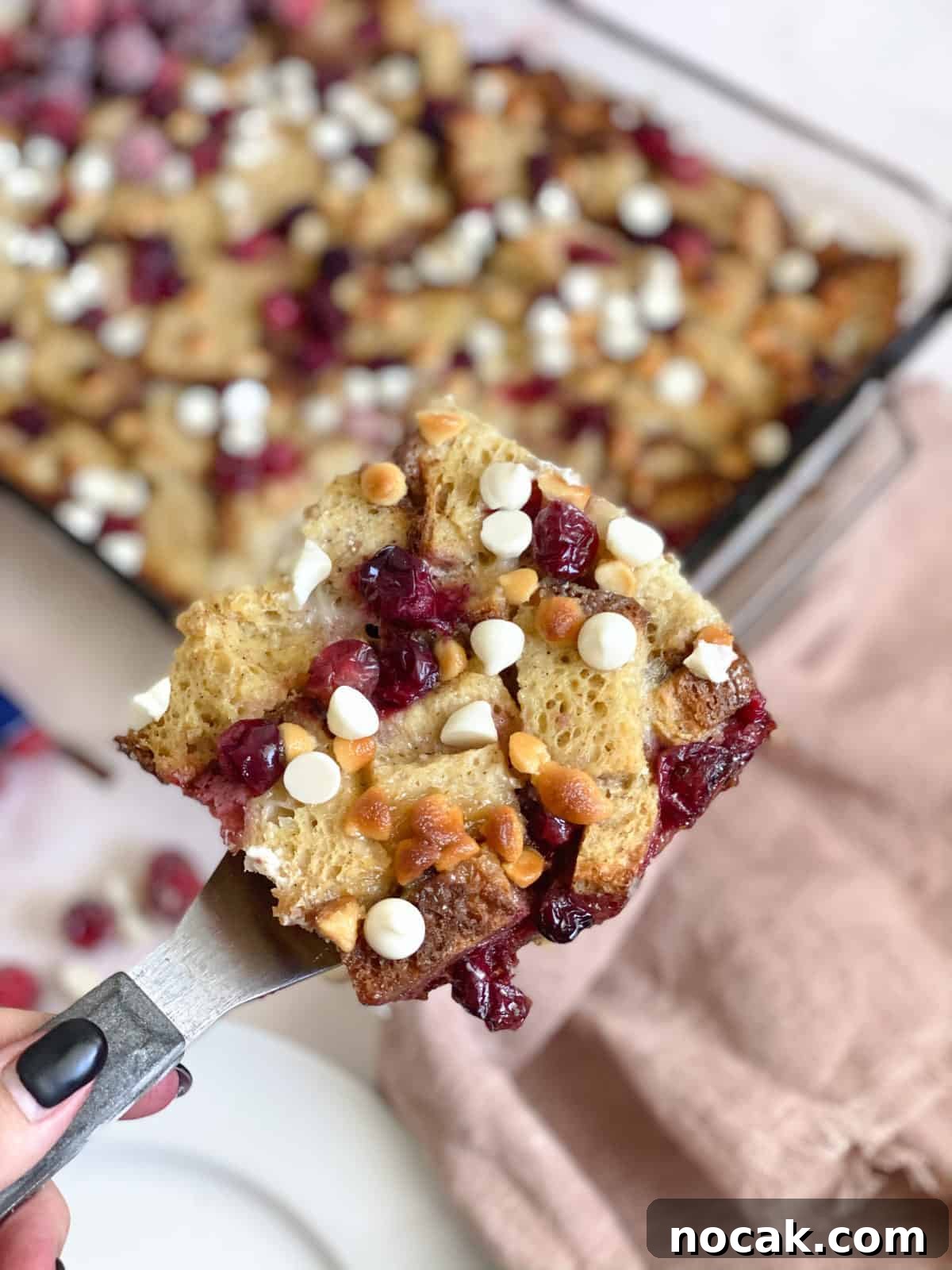 Gluten-Free French Toast Casserole with Cranberries & White Chocolate gluten-free French toast casserole with white chocolate and cranberries