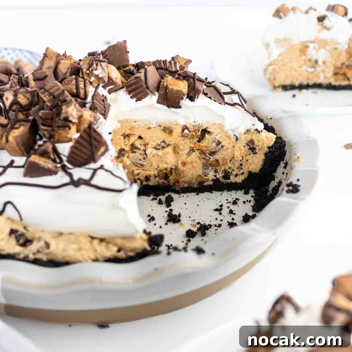 How to Meal Prep Your Thanksgiving Dinner 11 Peanut butter pie on a table.