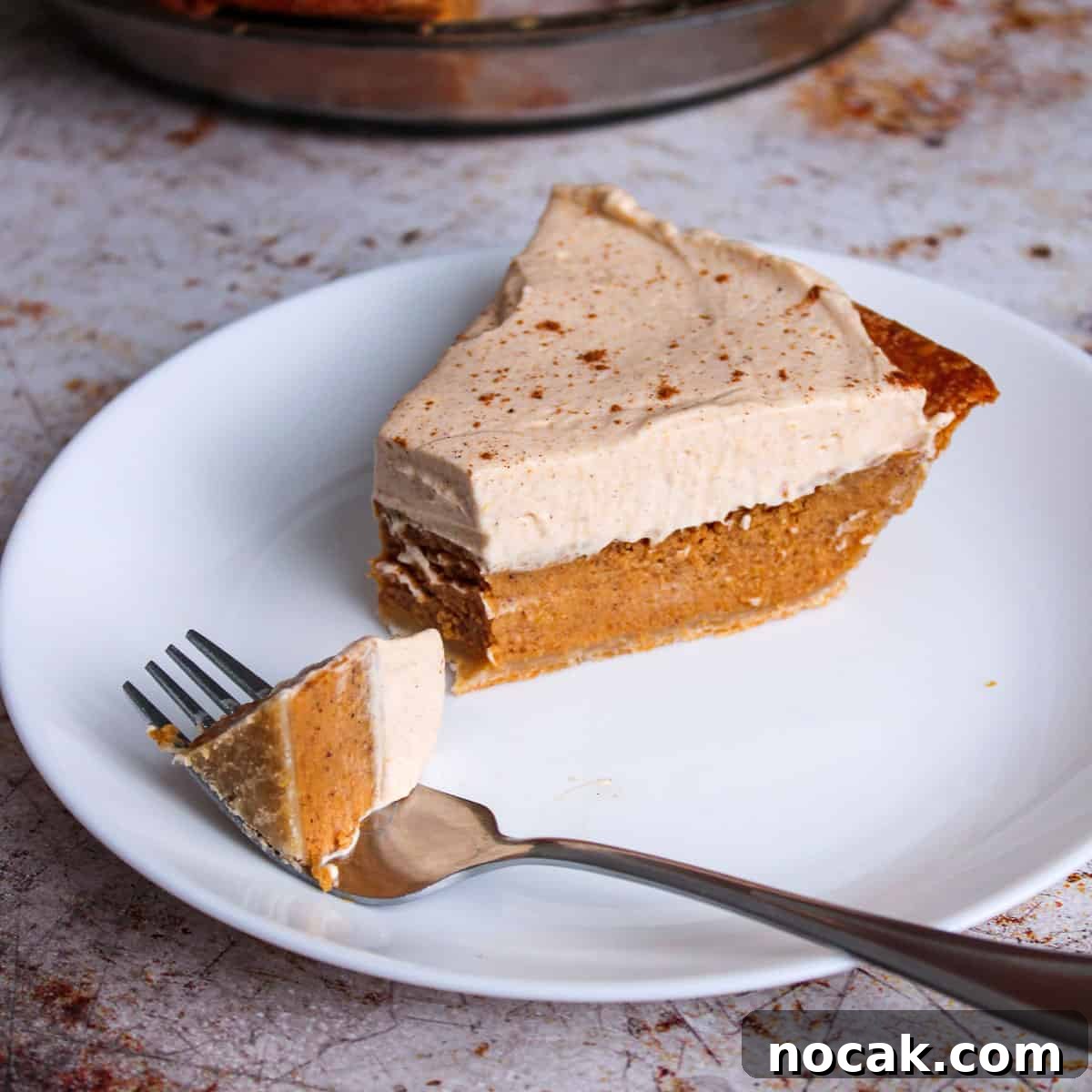 How to Meal Prep Your Thanksgiving Dinner 12 Slice of double layer pumpkin pie.