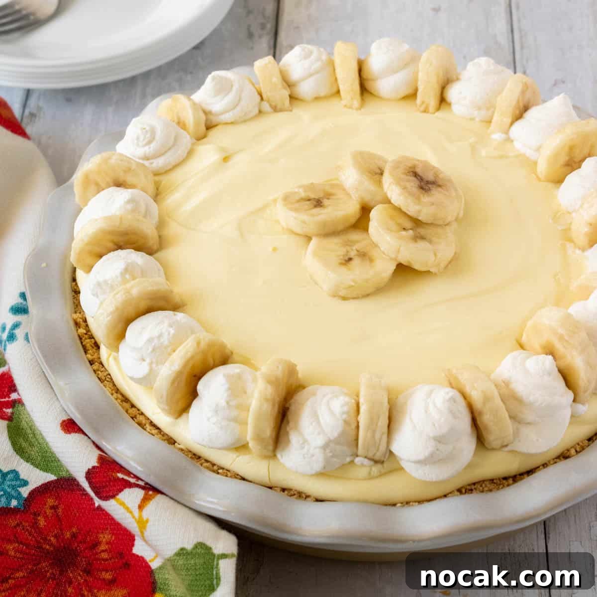 How to Meal Prep Your Thanksgiving Dinner 16 a banana cream pie on a table.