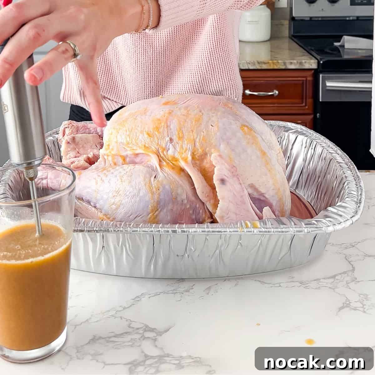 How to Meal Prep Your Thanksgiving Dinner 7 Sucking up the prepared juices.