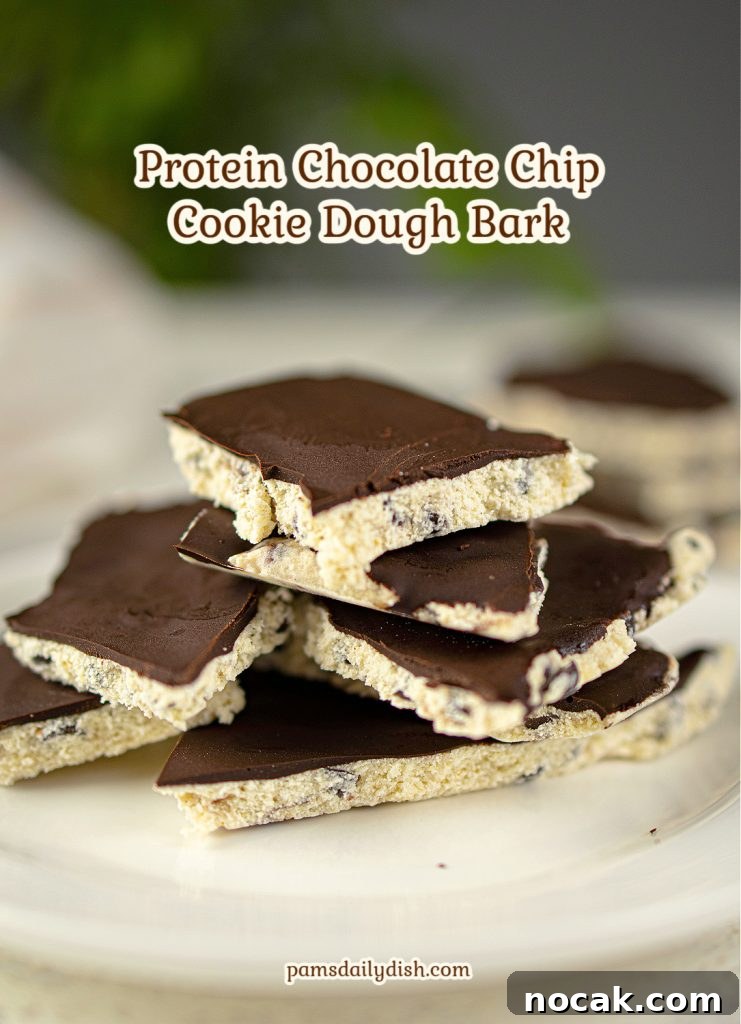 Pieces of cookie dough bark