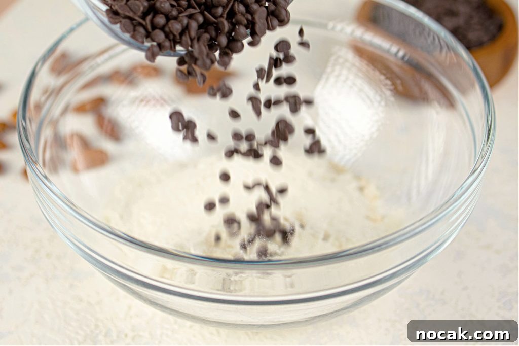 Cookie dough bark steps