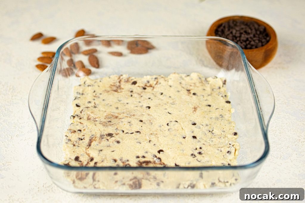 Cookie dough bark closeup