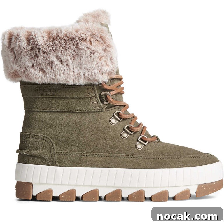 10 Stylish Women's Hiking Boots for Trail and Town 9 Photo of fur-topped Sperry boots