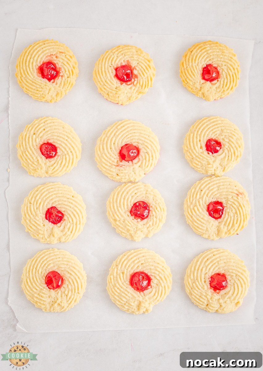 Cherry Butter Cookies Recipe: Soft Homemade Cookies 6 finished cherry butter cookies